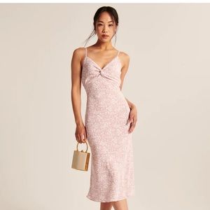 Abercrombie Women's Twist-Front Slip Midi Dress